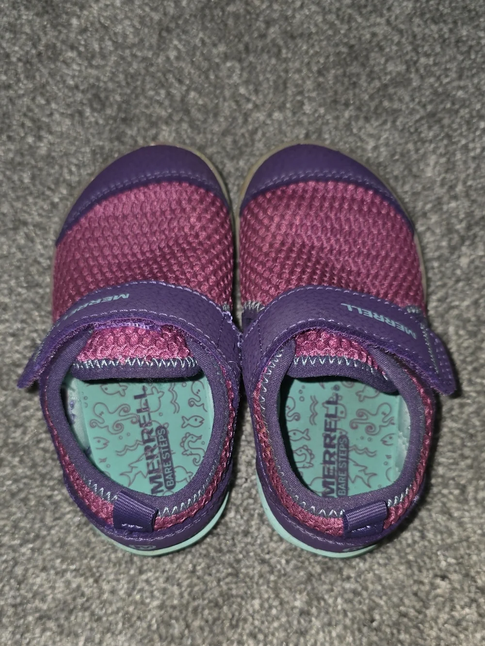 Merrell KidsBare Steps H20 Kids Pink/Purple/Turquoise 6M Toddler